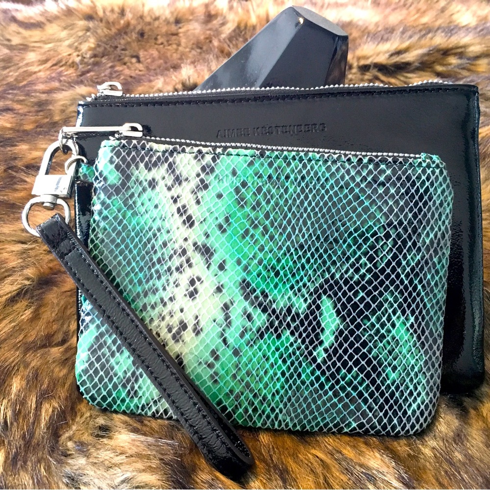 Aimee Kestenberg - Small Double Leather Clutch with Strap